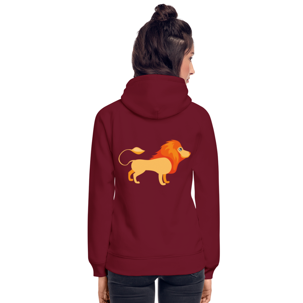 Sudadera con capucha ecológica unisex de Stanley & Stella"Cute lion" - burgundy