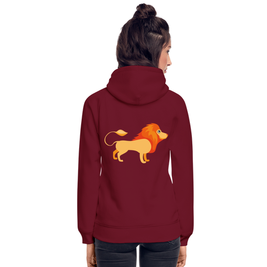 Sudadera con capucha ecológica unisex de Stanley & Stella"Cute lion" - burgundy