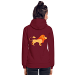 Sudadera con capucha ecológica unisex de Stanley & Stella"Cute lion" - burgundy