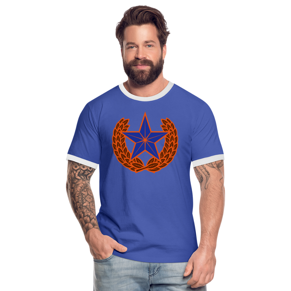 Camiseta contraste hombre"star" - blue/white