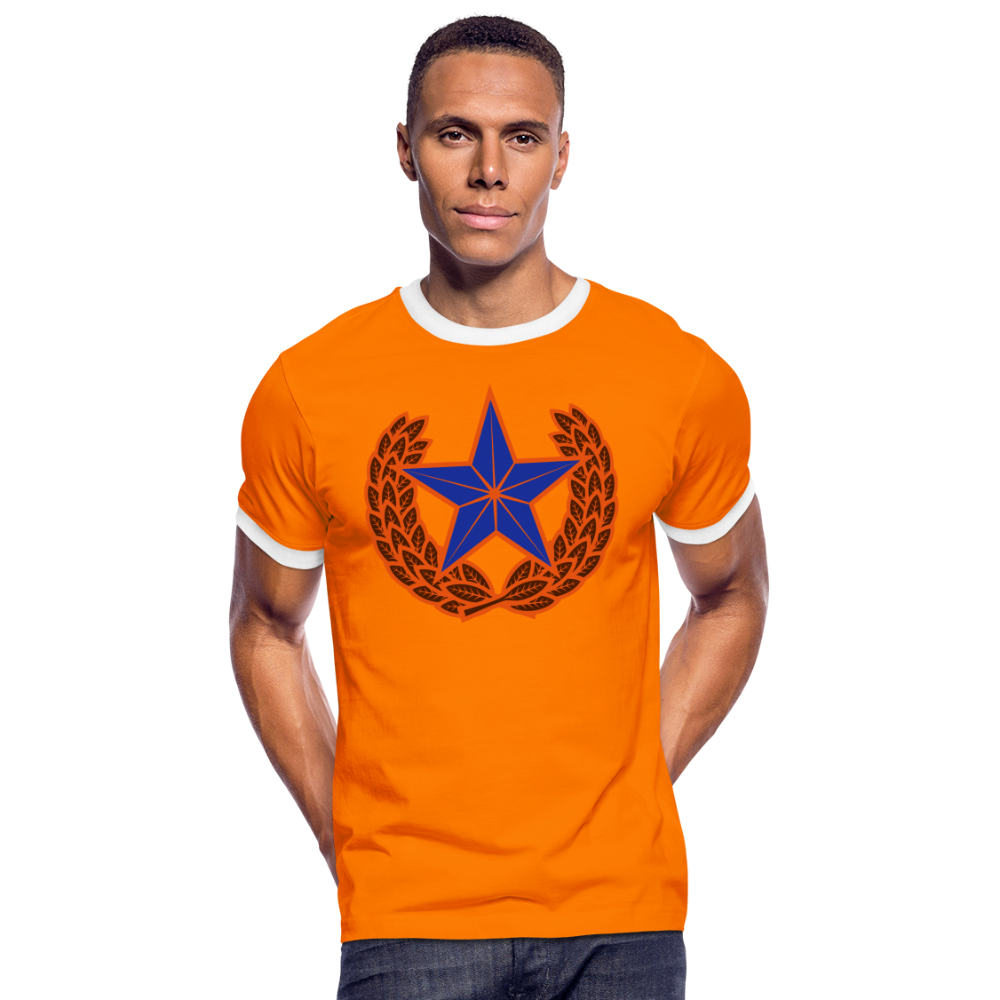 Camiseta contraste hombre"star" - orange/white
