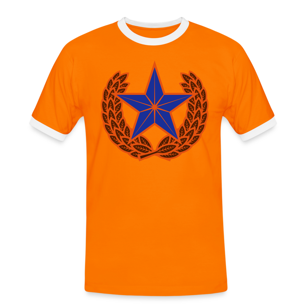 Camiseta contraste hombre"star" - orange/white