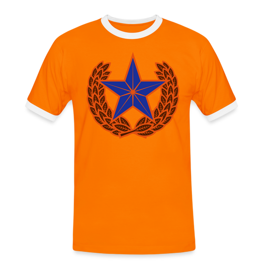 Camiseta contraste hombre"star" - orange/white
