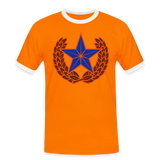 Camiseta contraste hombre"star" - orange/white