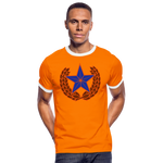 Camiseta contraste hombre"star" - orange/white