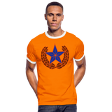 Camiseta contraste hombre"star" - orange/white