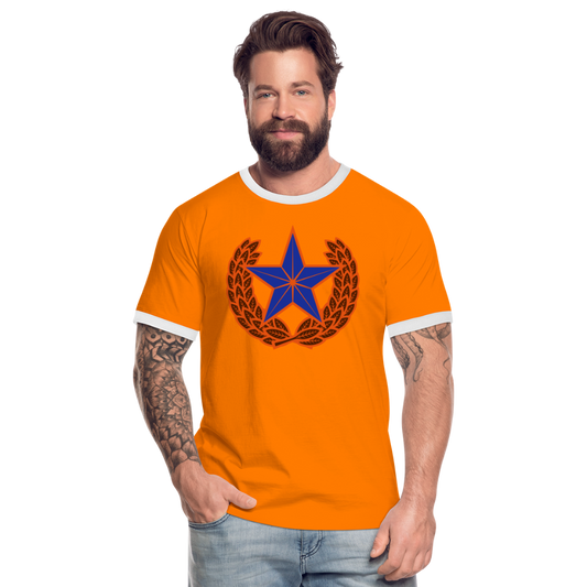 Camiseta contraste hombre"star" - orange/white