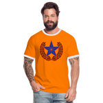 Camiseta contraste hombre"star" - orange/white