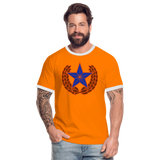 Camiseta contraste hombre"star" - orange/white