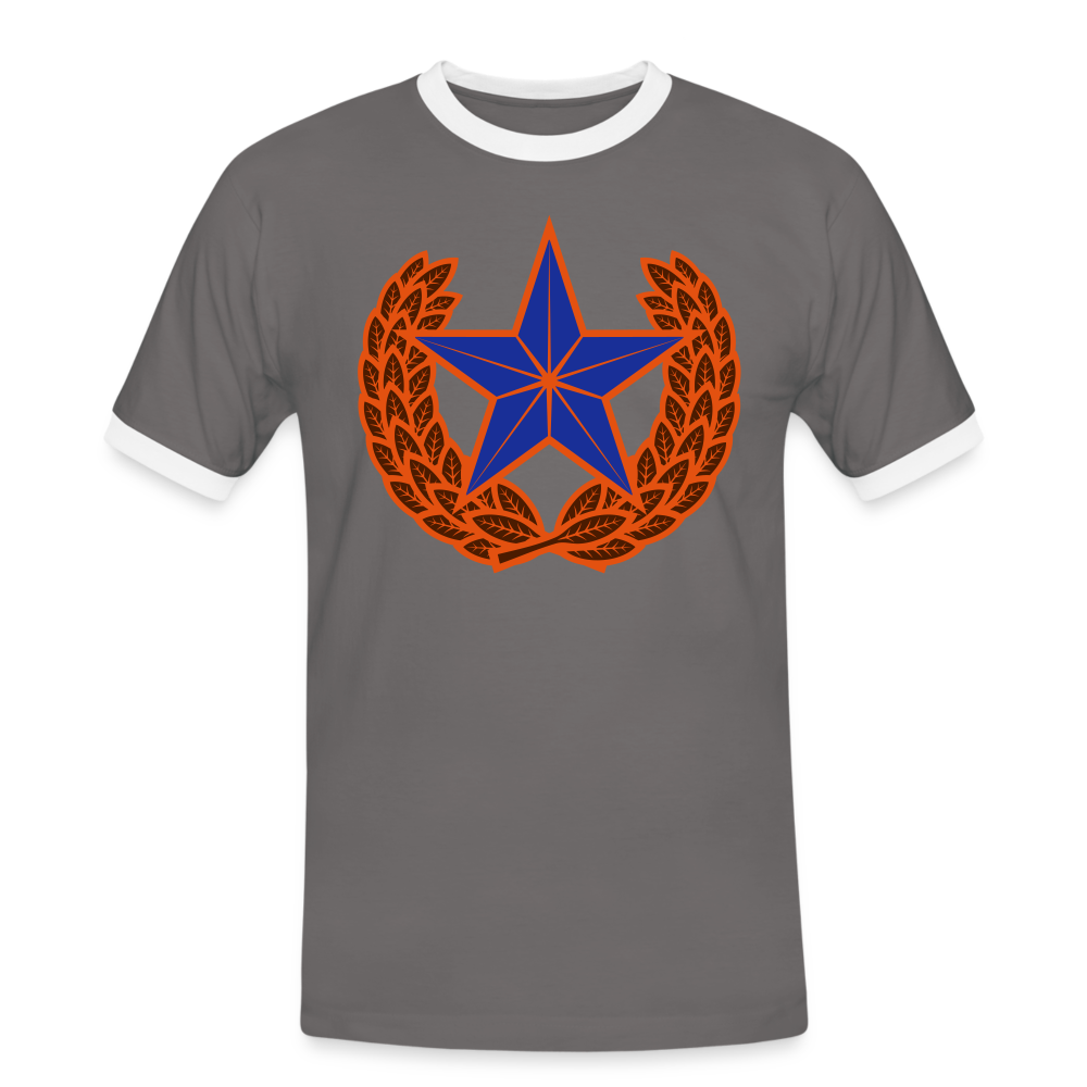 Camiseta contraste hombre"star" - dark grey/white