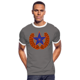 Camiseta contraste hombre"star" - dark grey/white