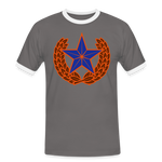 Camiseta contraste hombre"star" - dark grey/white