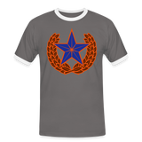 Camiseta contraste hombre"star" - dark grey/white