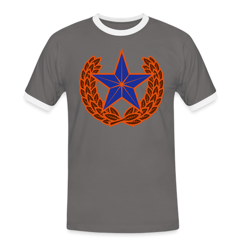 Camiseta contraste hombre"star" - dark grey/white