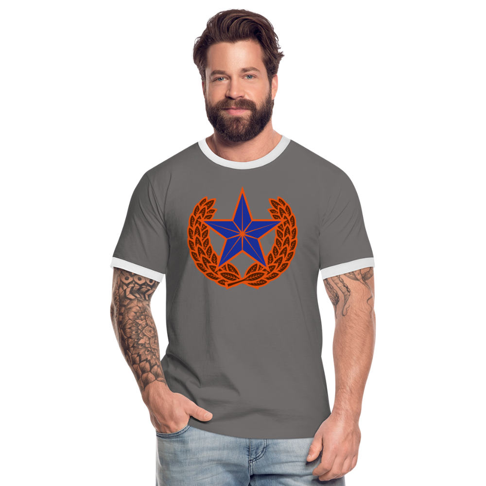Camiseta contraste hombre"star" - dark grey/white