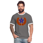 Camiseta contraste hombre"star" - dark grey/white