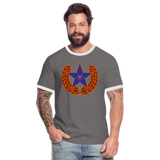 Camiseta contraste hombre"star" - dark grey/white