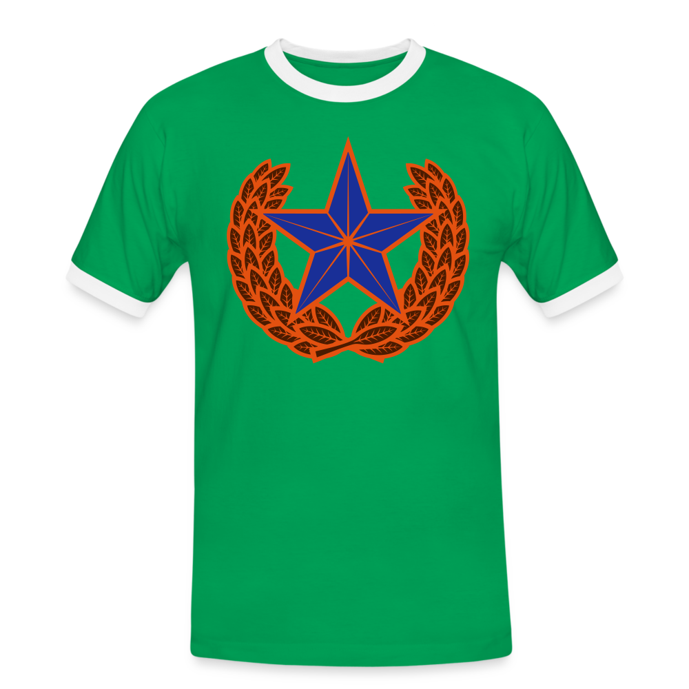 Camiseta contraste hombre"star" - kelly green/white