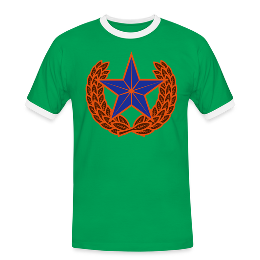 Camiseta contraste hombre"star" - kelly green/white