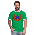 Camiseta contraste hombre"star" - kelly green/white