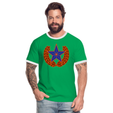 Camiseta contraste hombre"star" - kelly green/white