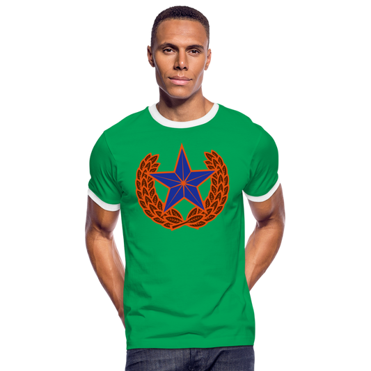 Camiseta contraste hombre"star" - kelly green/white