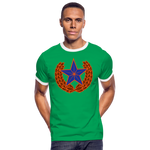 Camiseta contraste hombre"star" - kelly green/white