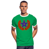 Camiseta contraste hombre"star" - kelly green/white