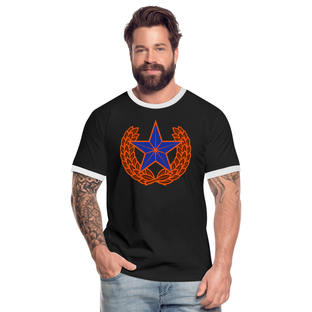 Camiseta contraste hombre"star" - black/white