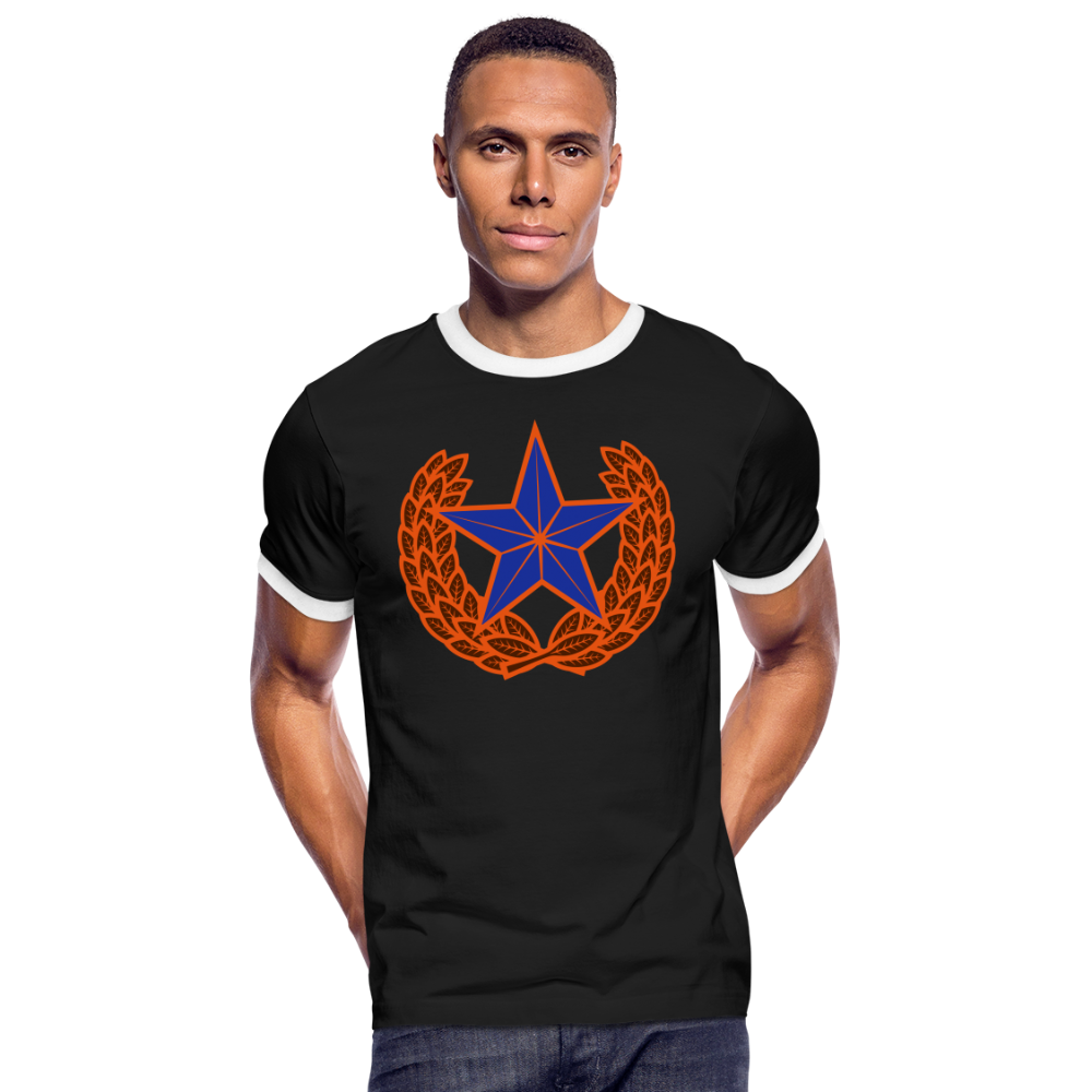 Camiseta contraste hombre"star" - black/white