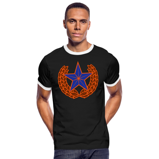 Camiseta contraste hombre"star" - black/white