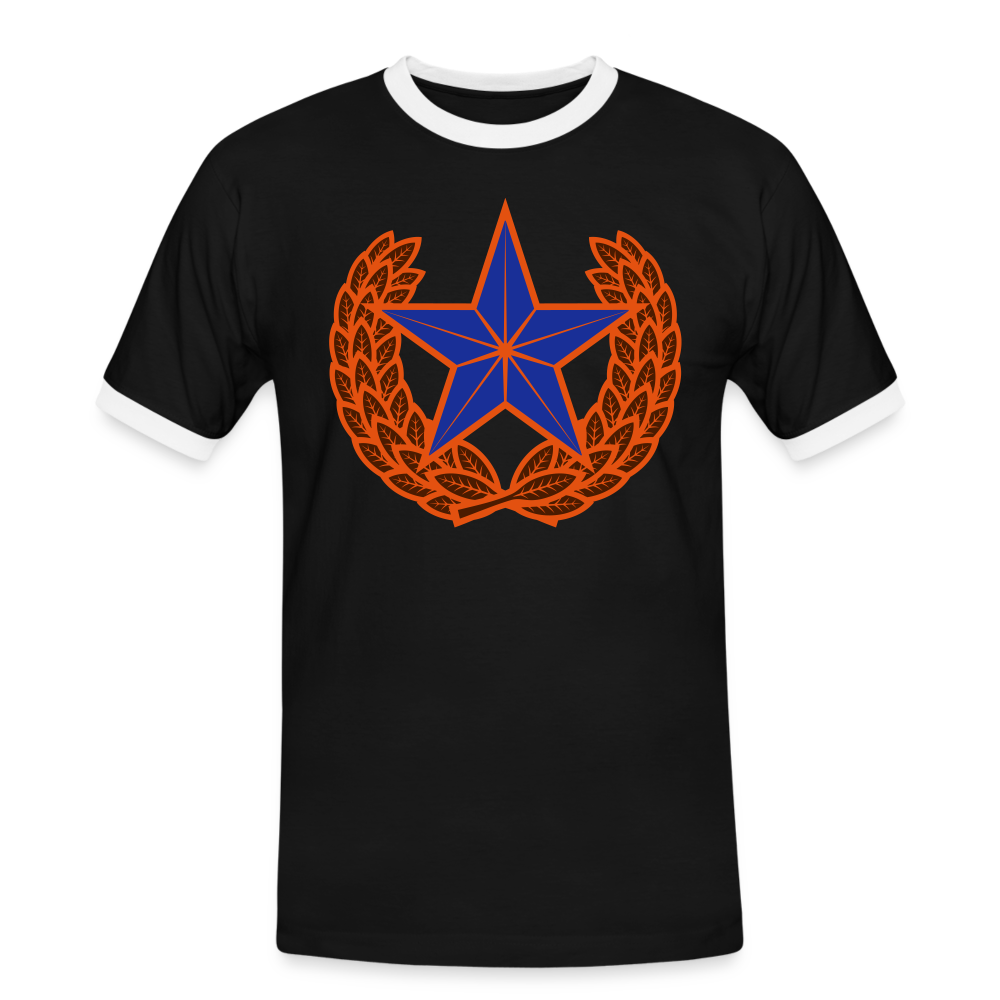 Camiseta contraste hombre"star" - black/white