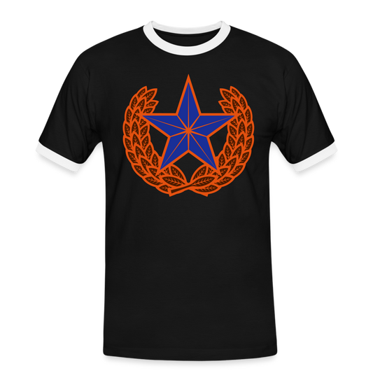 Camiseta contraste hombre"star" - black/white