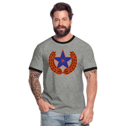 Camiseta contraste hombre"star" - heather grey/black