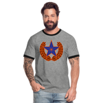 Camiseta contraste hombre"star" - heather grey/black