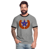 Camiseta contraste hombre"star" - heather grey/black