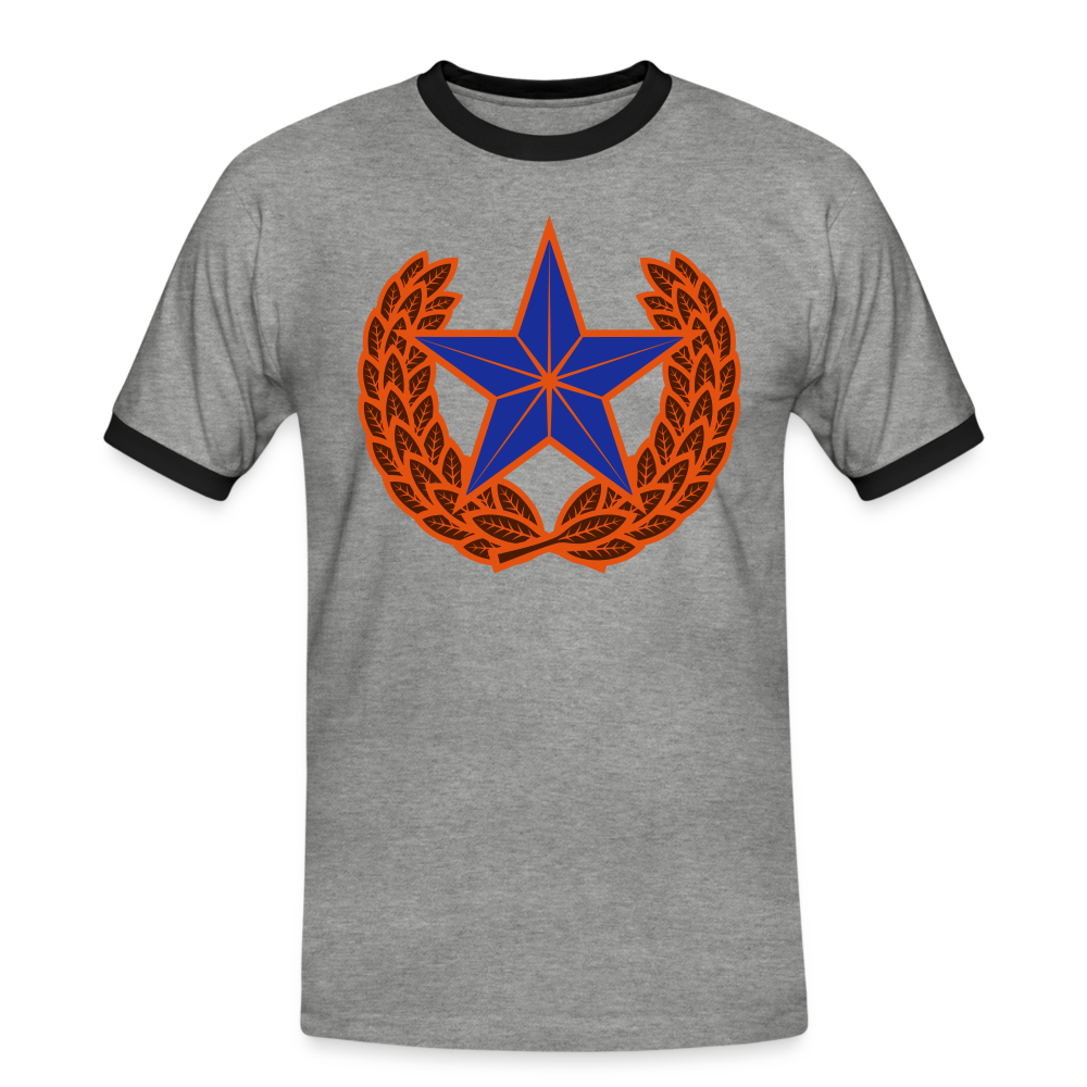Camiseta contraste hombre"star" - heather grey/black