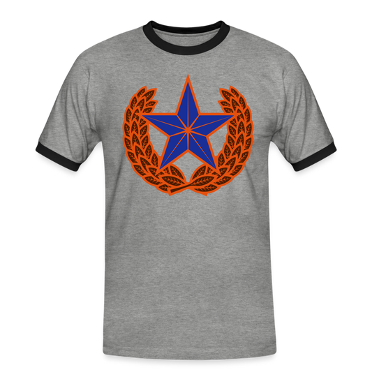 Camiseta contraste hombre"star" - heather grey/black