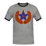 Camiseta contraste hombre"star" - heather grey/black