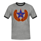 Camiseta contraste hombre"star" - heather grey/black