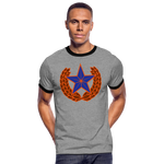 Camiseta contraste hombre"star" - heather grey/black