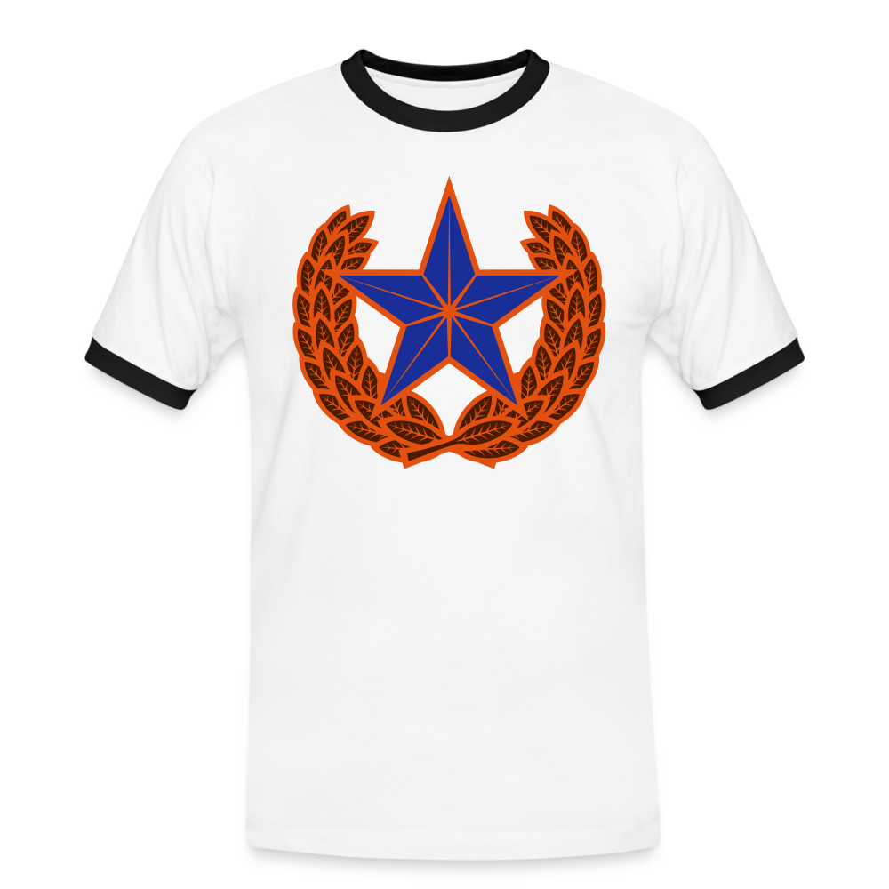 Camiseta contraste hombre"star" - white/black