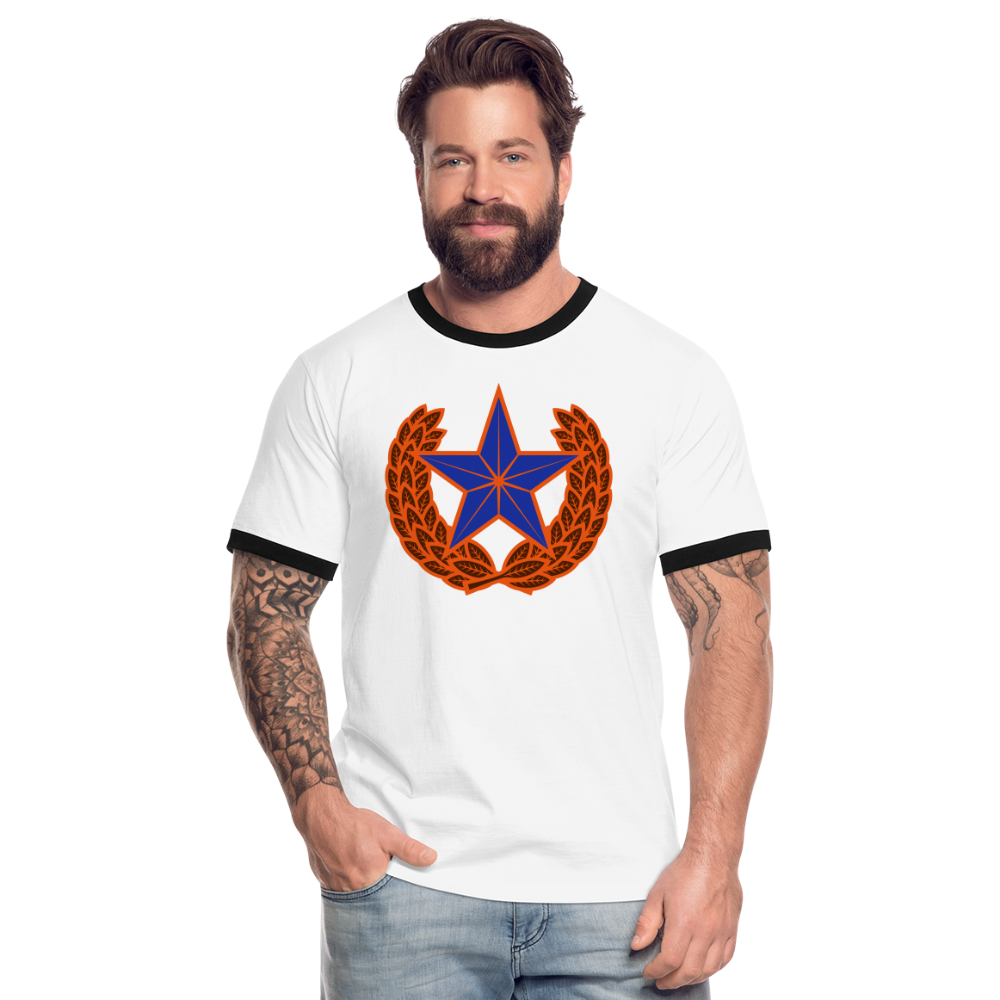 Camiseta contraste hombre"star" - white/black