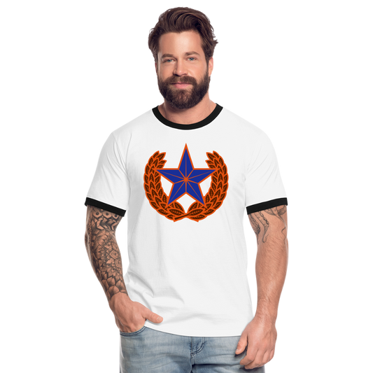 Camiseta contraste hombre"star" - white/black