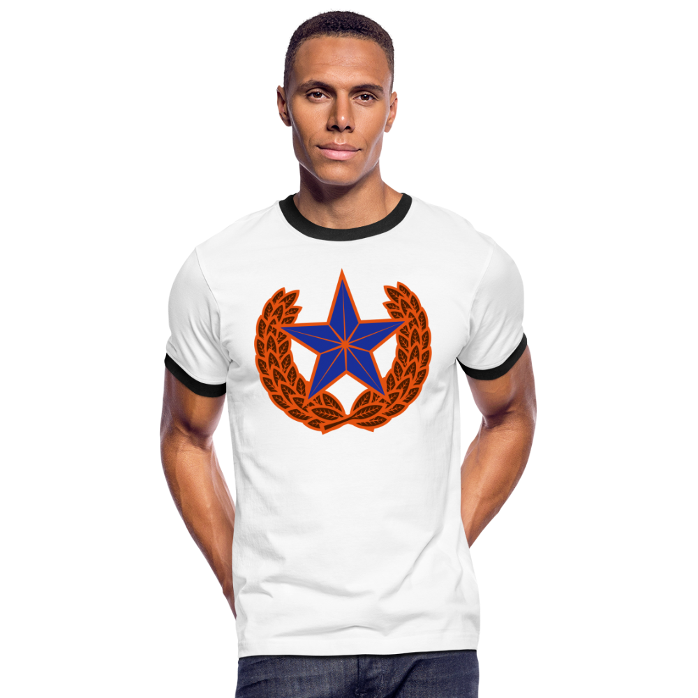 Camiseta contraste hombre"star" - white/black