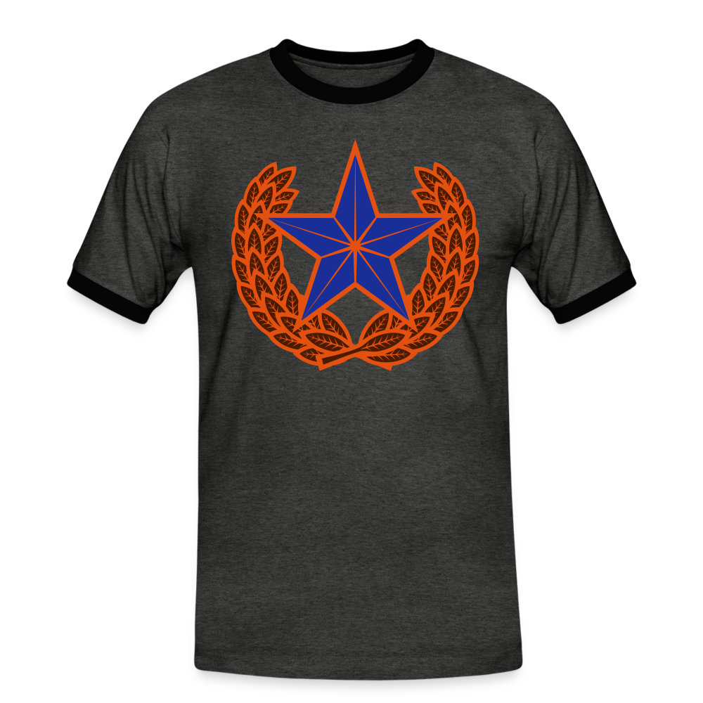 Camiseta contraste hombre"star" - charcoal/black