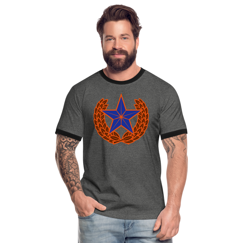 Camiseta contraste hombre"star" - charcoal/black