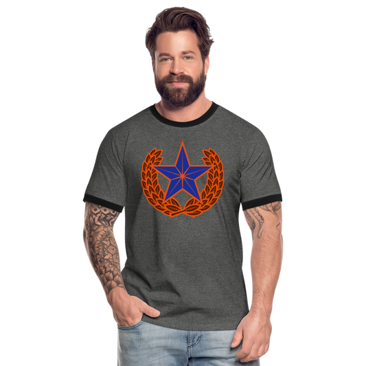 Camiseta contraste hombre"star" - charcoal/black