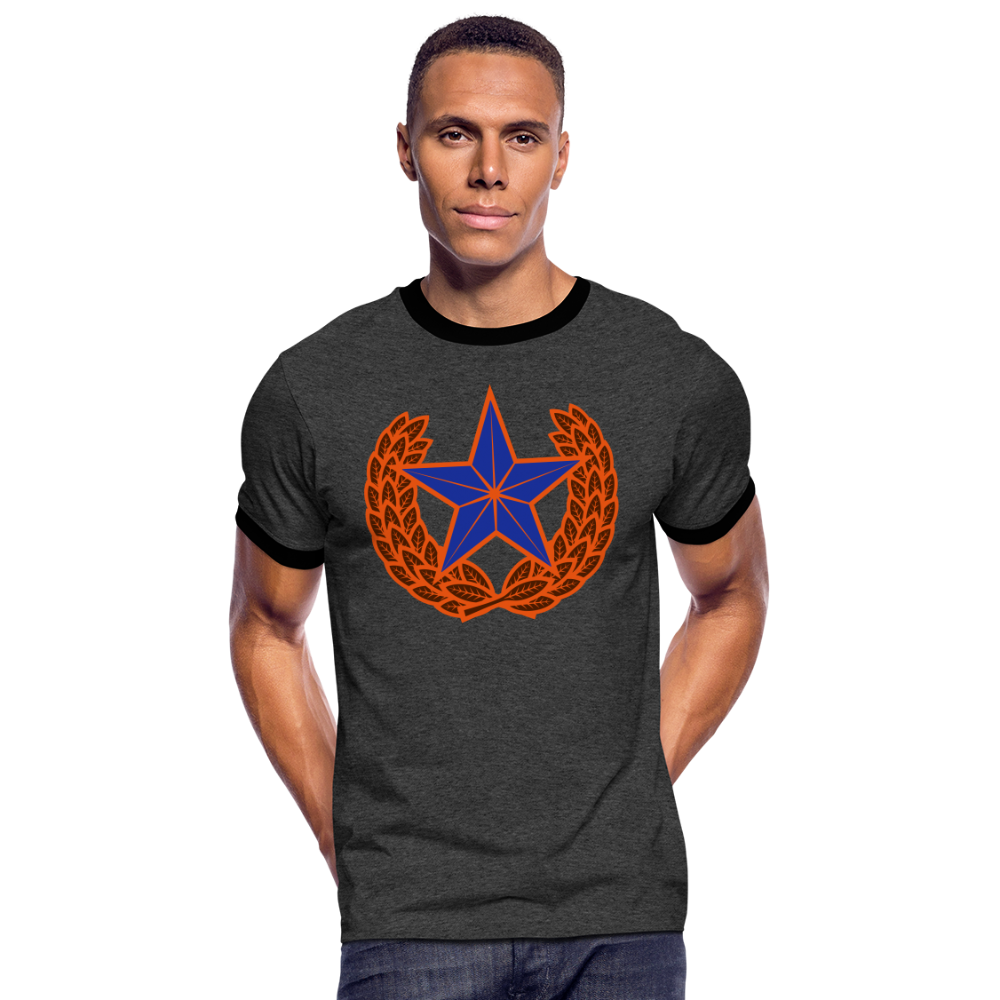 Camiseta contraste hombre"star" - charcoal/black