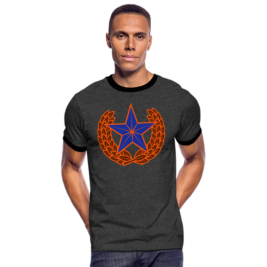 Camiseta contraste hombre"star" - charcoal/black